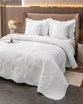 edredon bordado gold blanco cama sencilla bronnuti