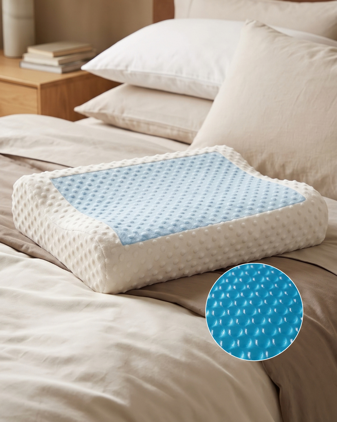 Almohada Viscoelástica Cervical con Gel